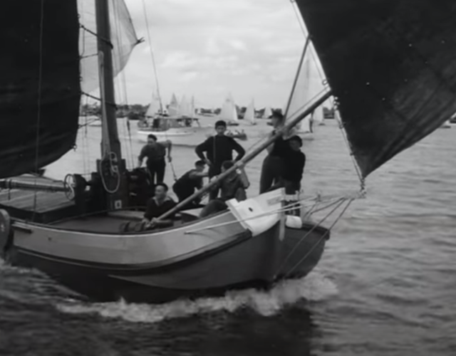Skûtsjesilen bij Grouw, 1957