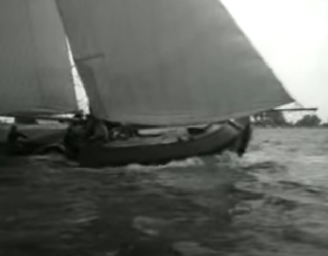 Skûtsjesilen bij Grou, 1975